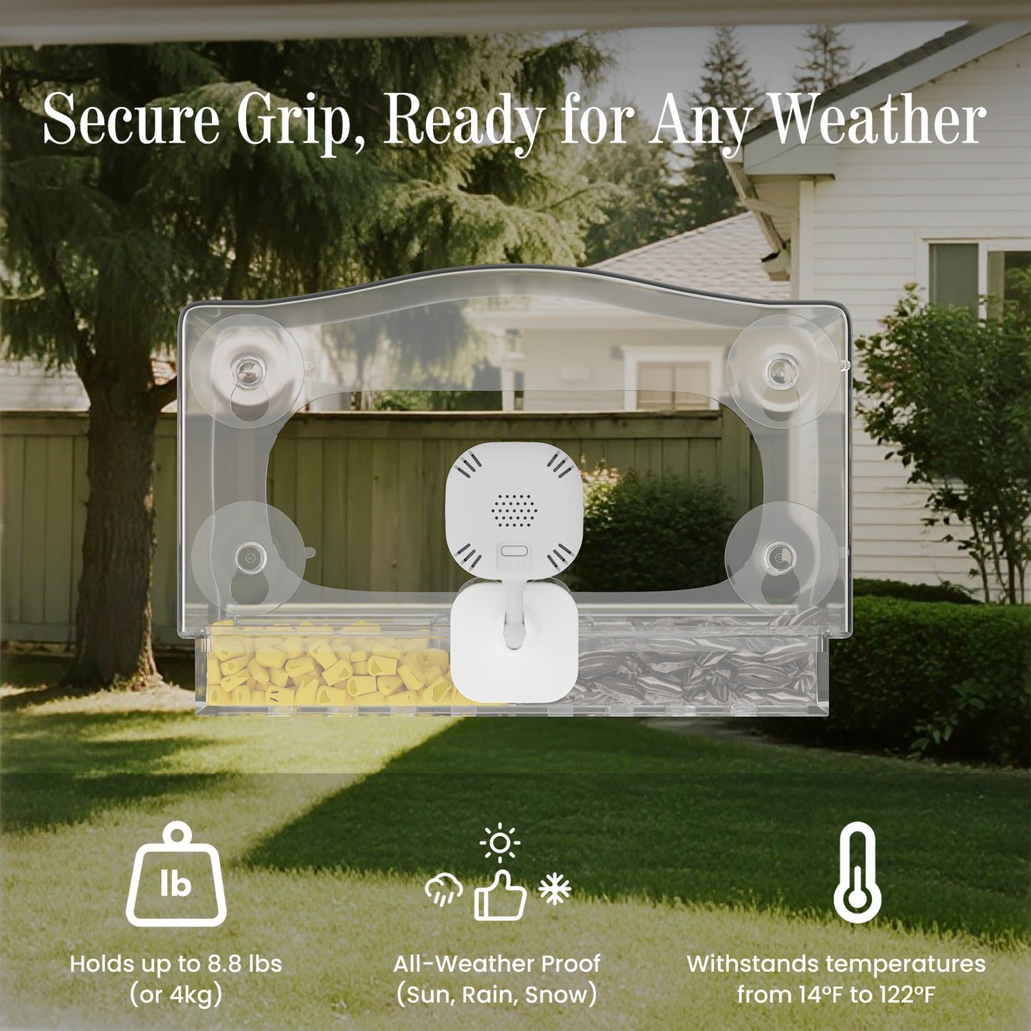Smart Window Bird Feeder with Camera