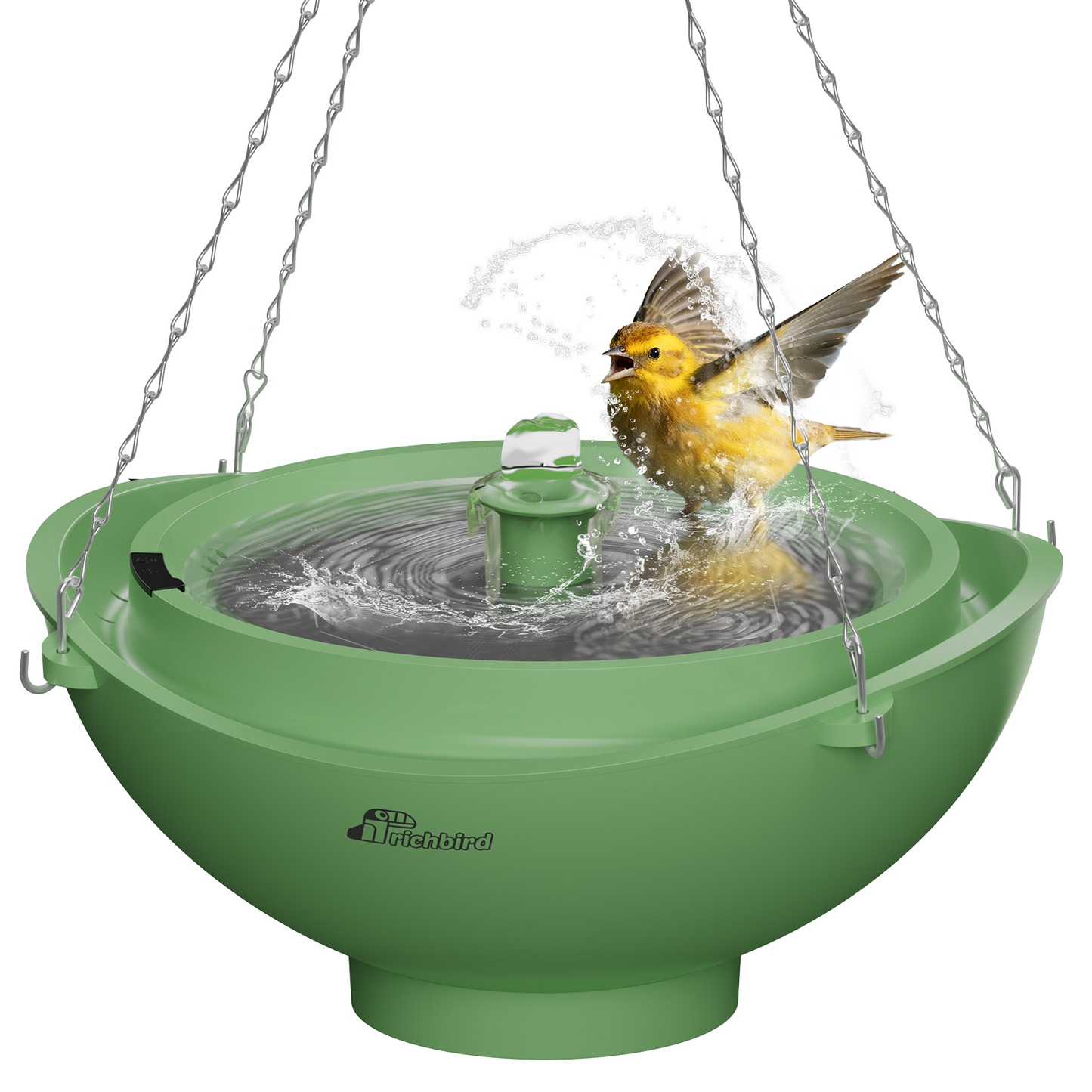 3-in-1 Solar Bird Bath with Battery Backup