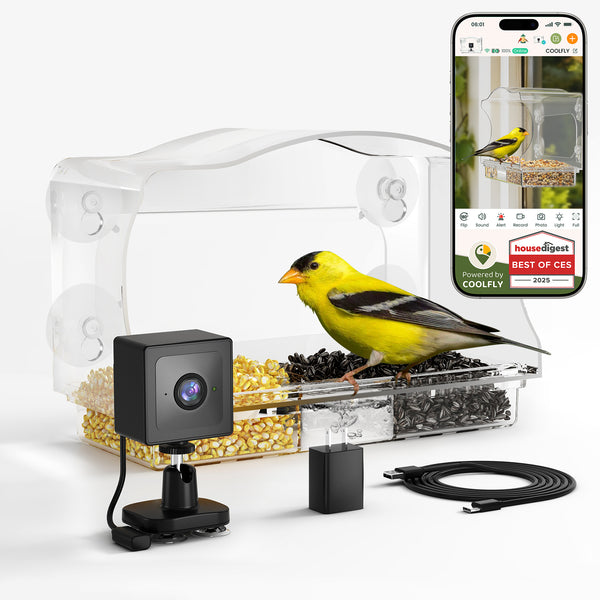 Glasee™ Smart Window Bird Feeder with Camera
