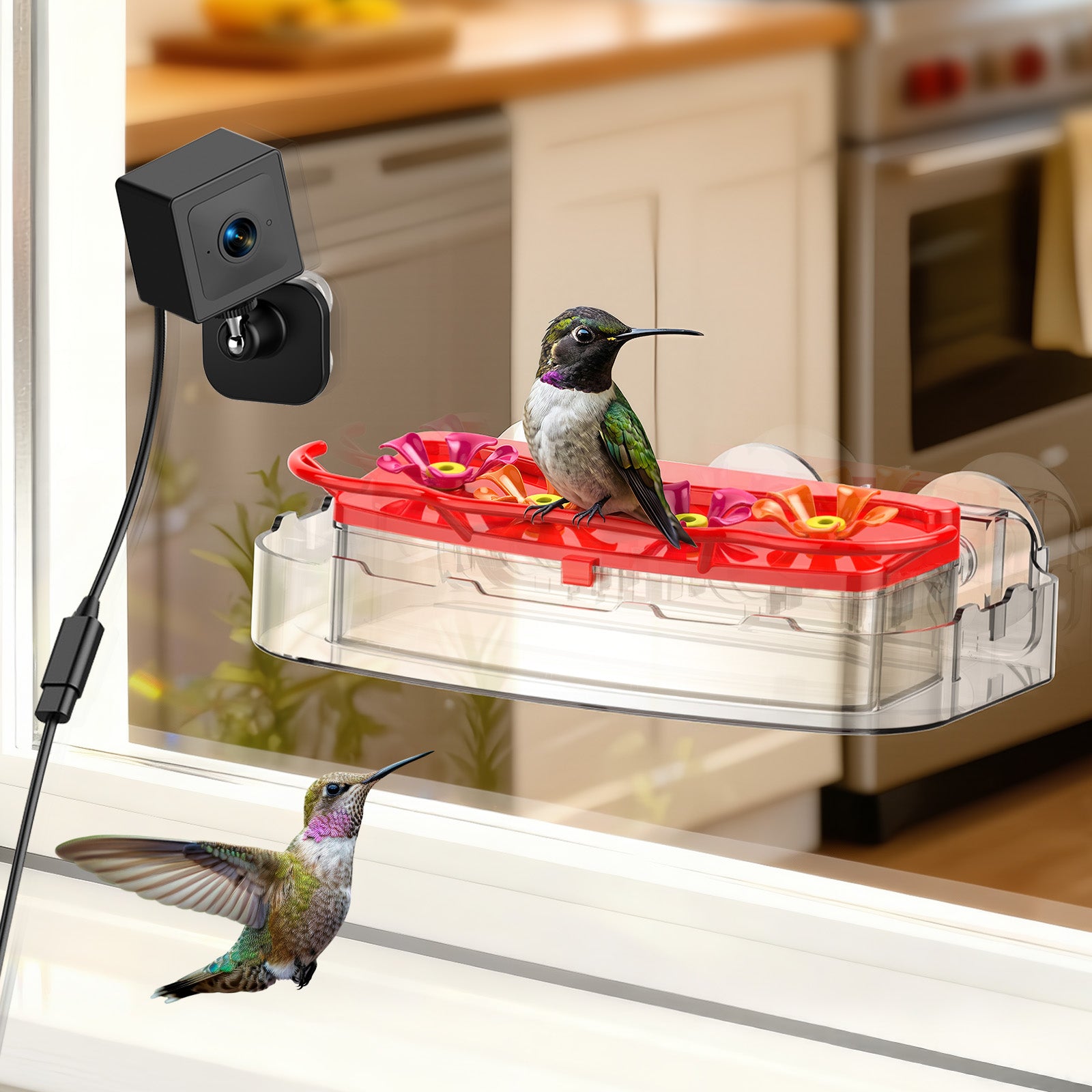 Nectlee Smart Window Hummingbird Feeder