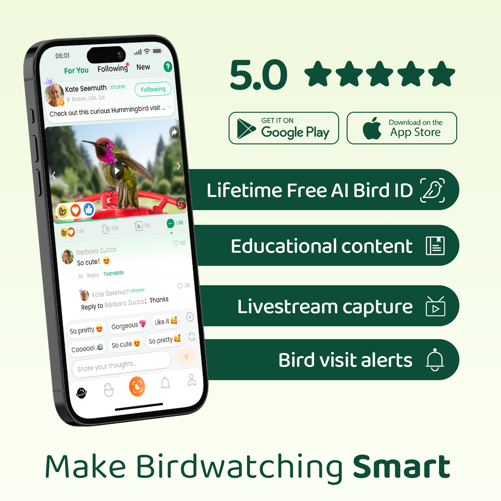 HIXX® Smart Hummingbird Feeder