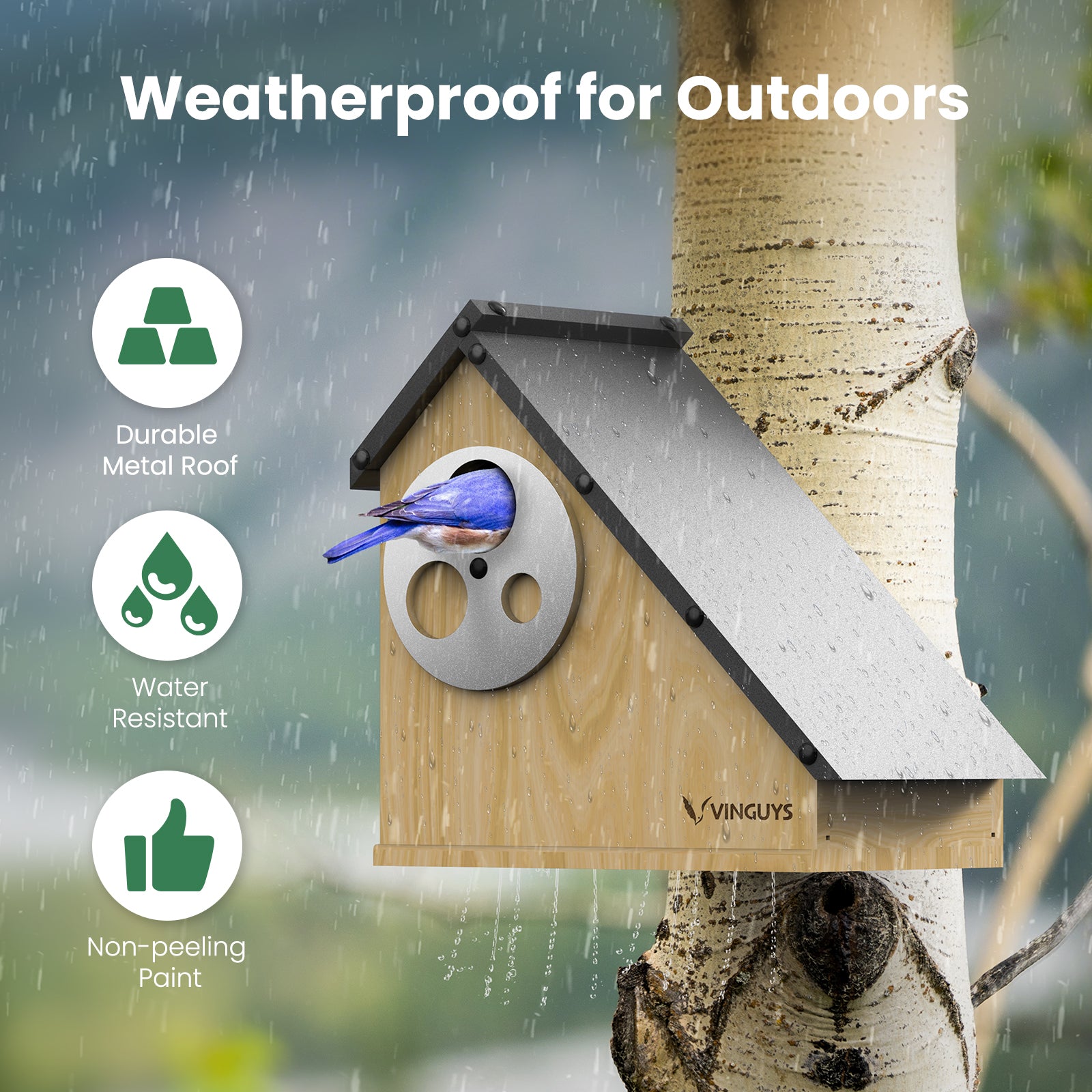 ボール bird Jr Adjustable Wooden Birdhouse – CoolFly