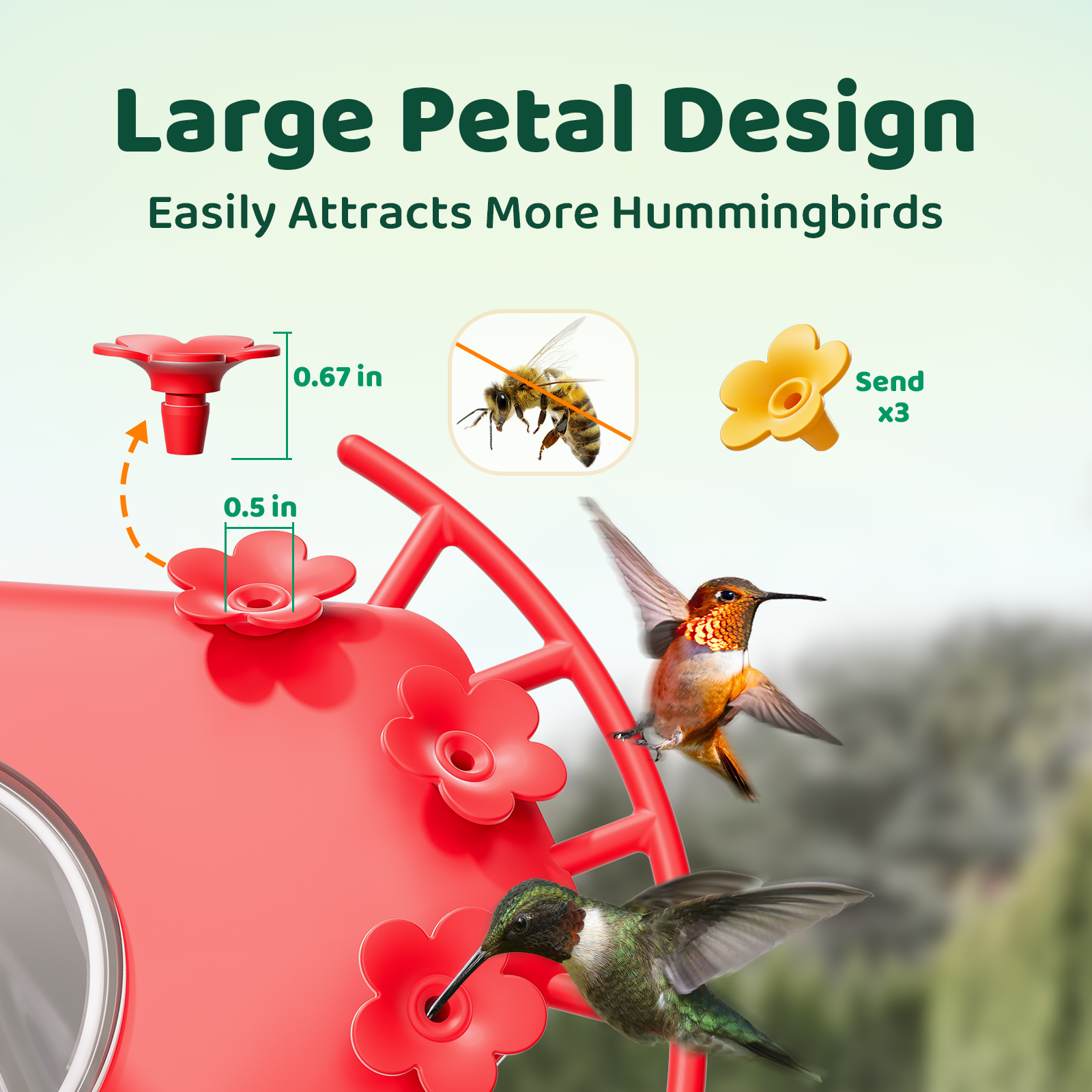 HIXX® Smart Hummingbird Feeder  Attracts Humingbirds Design