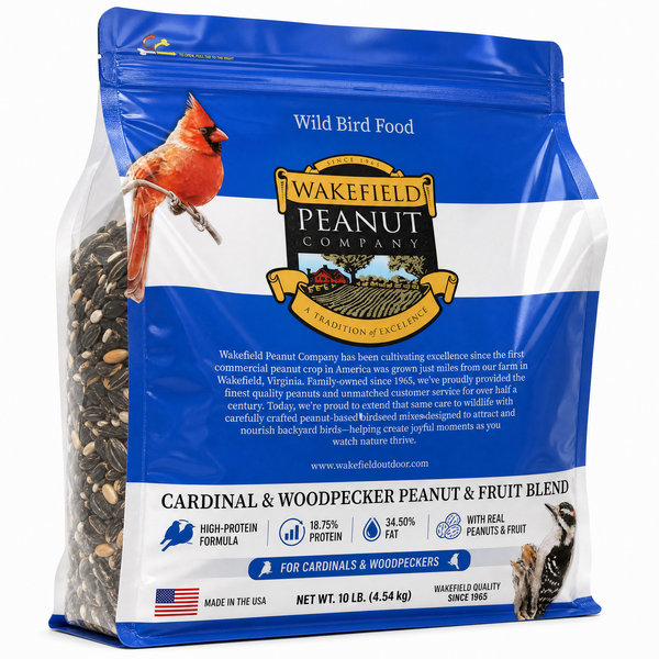 Cardinal & Woodpecker Peanut & Fruit Blend – High-Protein Wild Bird Feed (10 LB)