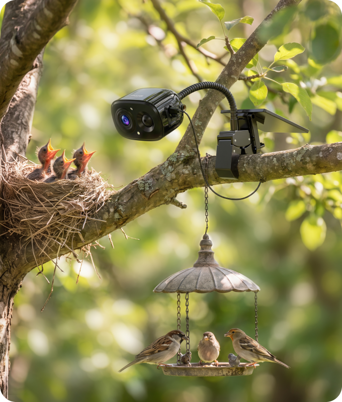 Backyard bird camera setup