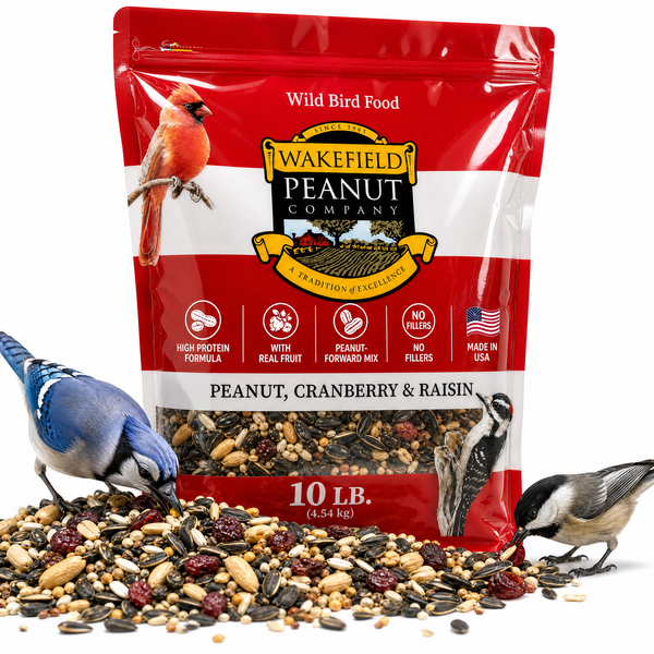 Peanut, Cranberry & Raisin Wild Bird Seed – High-Energy Backyard Bird Feed (10 LB)